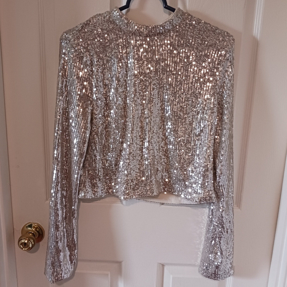NWT! Endless Rose Sequined crop top.